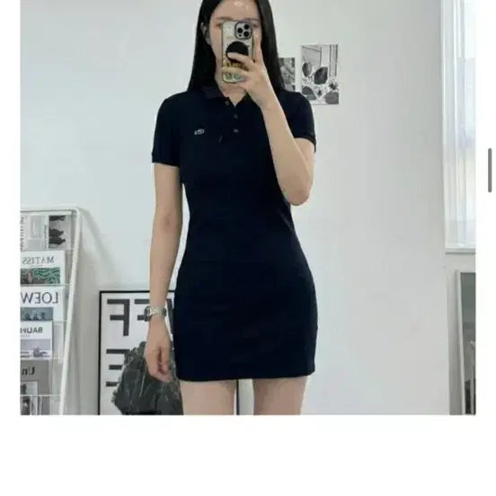 [BUNJANG] Lacoste Ultra Slim Fit Dress Navy Size 34 / 라코스테 울트라 슬림핏 원피스 네이비 사이즈34