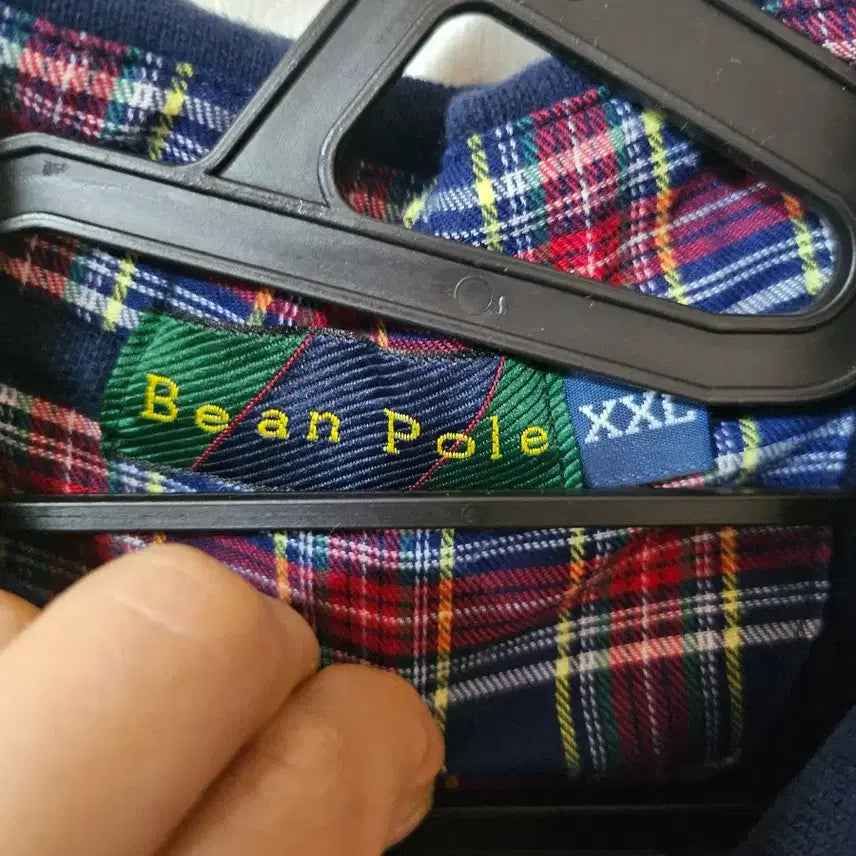 [BUNJANG] Beanpole Navy Checkered Polo Shirt / 빈폴 네이비 반팔 폴로 카라티 2XL