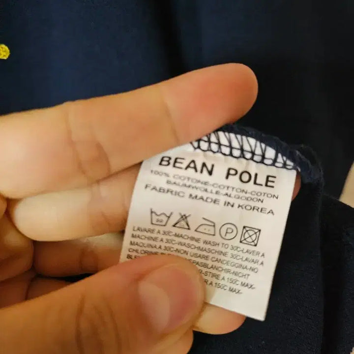 [BUNJANG] Beanpole Navy Checkered Polo Shirt / 빈폴 네이비 반팔 폴로 카라티 2XL