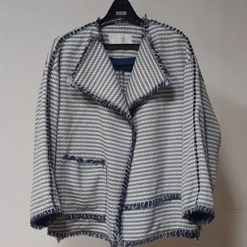 [BUNJANG] TIME Tweed Fringe Jacket / TIME 타임 트위드 프린지 자켓 55~66 8부소매 한섬