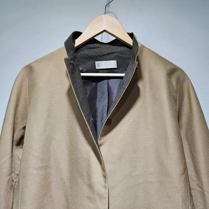 [BUNJANG] KUHO Wool Silk Blend High-Neck Jacket 55 / 구호(KUHO) 울 실크 혼방 하이넥 자켓 55반