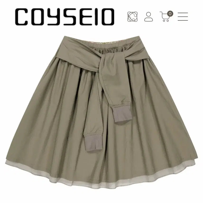 [SOLD OUT] COYSEIO 스트랩 셔링 스커트