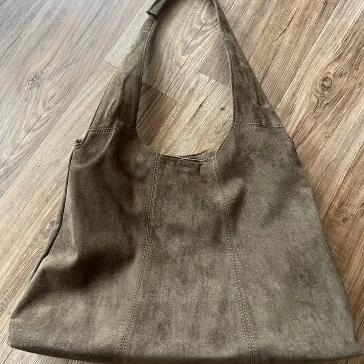 [BUNJANG] Minav Margaret Suede Shoulder Bag / 미나브 스웨이드 숄더백 브라운