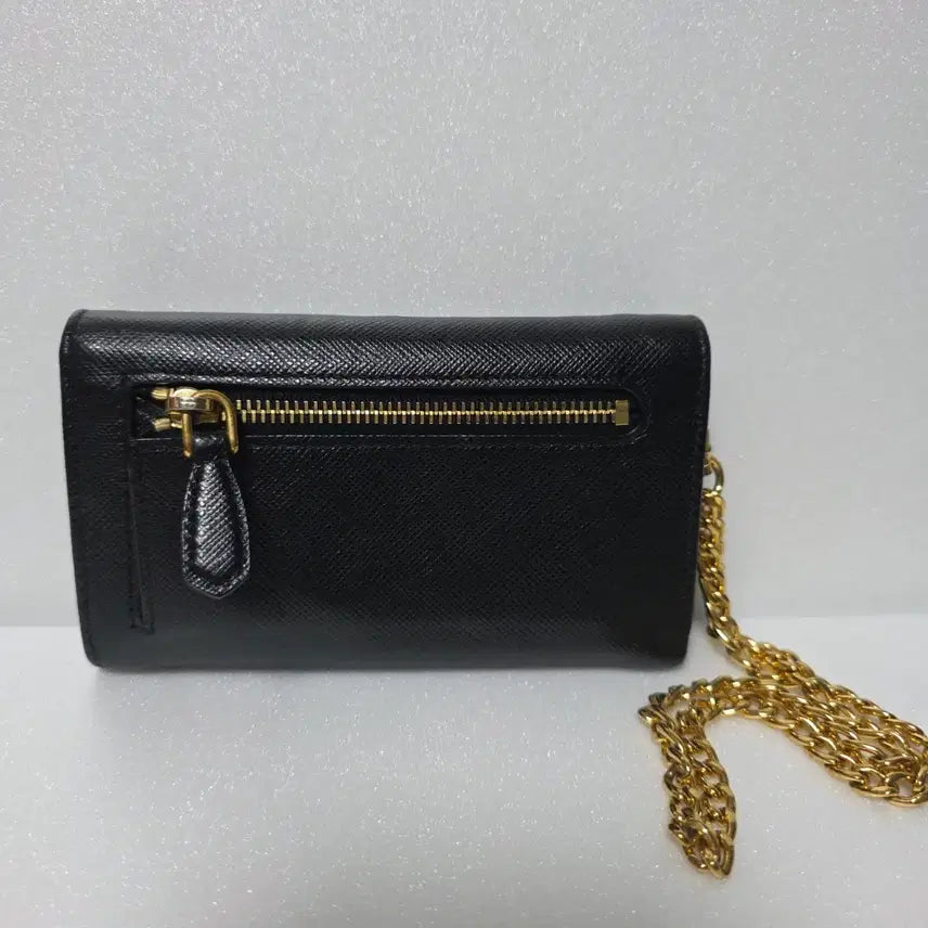 [BUNJANG] Prada Saffiano Black Chain Wallet / [S/정품] 프라다 사피아노 블랙 체인지갑 풀박스