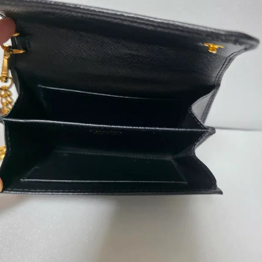 [BUNJANG] Prada Saffiano Black Chain Wallet / [S/정품] 프라다 사피아노 블랙 체인지갑 풀박스