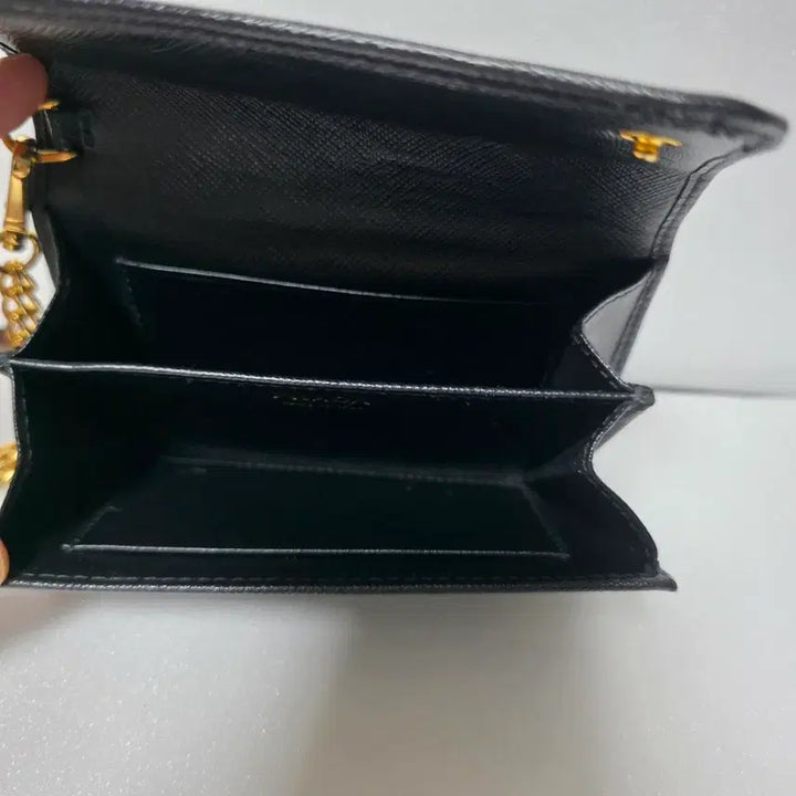 [BUNJANG] Prada Saffiano Black Chain Wallet / [S/정품] 프라다 사피아노 블랙 체인지갑 풀박스