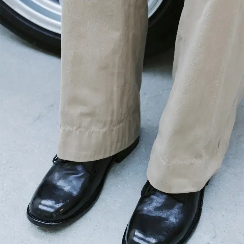 [BUNJANG] Yase First Cowhide Washing Derby Shoes Black 260 / 야세/퍼스트 카우하이드 워싱 더비 블랙/260