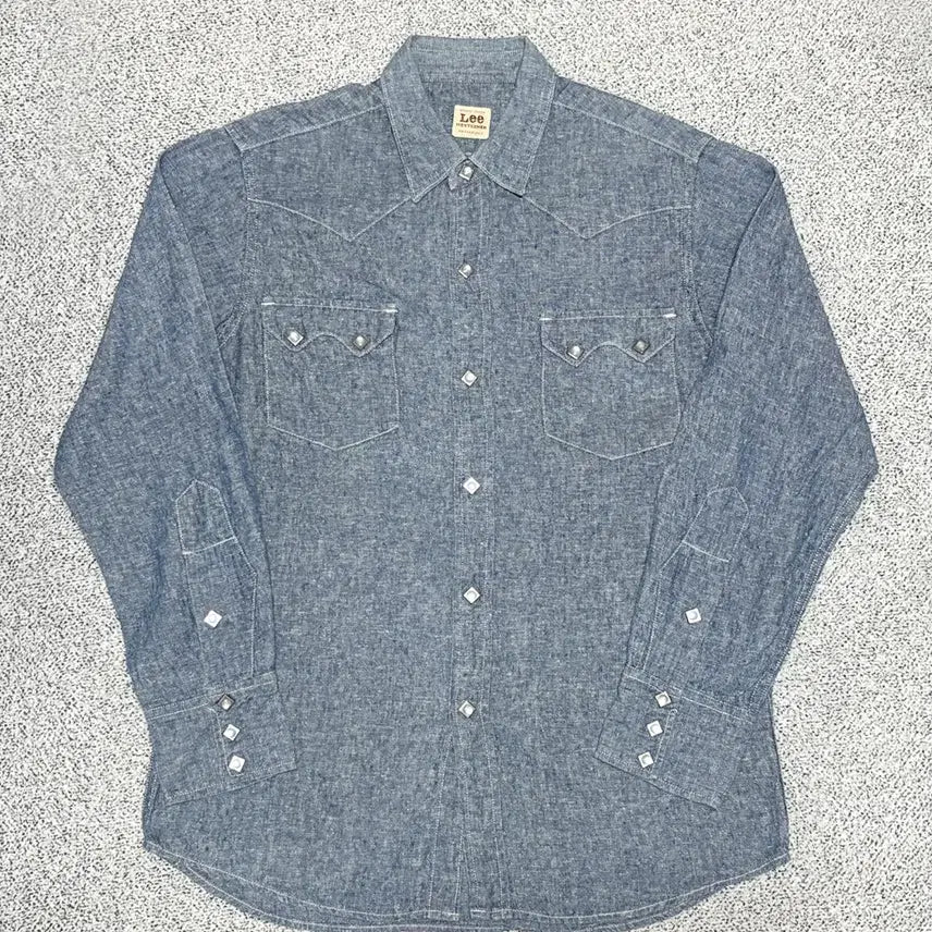 [SOLD OUT] M)90s LEE 리 재팬 빈티지 샴브레이 웨스턴 셔츠