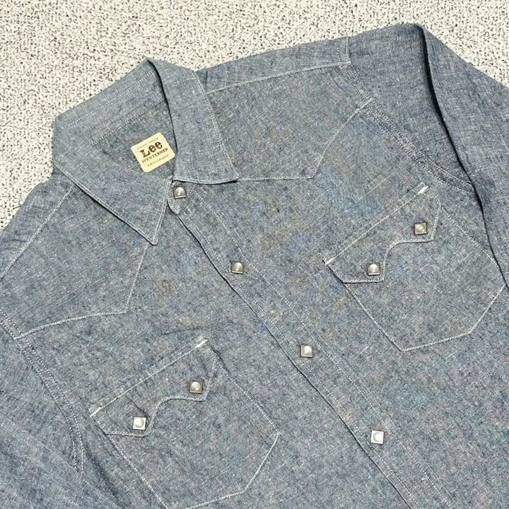[SOLD OUT] M)90s LEE 리 재팬 빈티지 샴브레이 웨스턴 셔츠