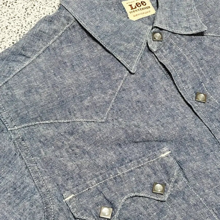 [SOLD OUT] M)90s LEE 리 재팬 빈티지 샴브레이 웨스턴 셔츠