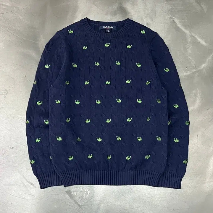 [BUNJANG] Brooks Brothers Embroidered Pattern Knit Sweater / 브룩스 브라더스 자수 패턴 니트 y16341