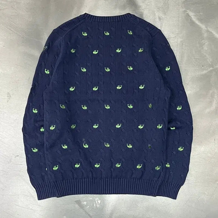 [BUNJANG] Brooks Brothers Embroidered Pattern Knit Sweater / 브룩스 브라더스 자수 패턴 니트 y16341