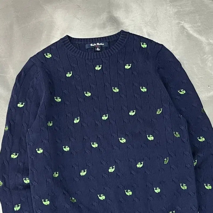 [BUNJANG] Brooks Brothers Embroidered Pattern Knit Sweater / 브룩스 브라더스 자수 패턴 니트 y16341