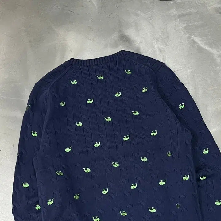 [BUNJANG] Brooks Brothers Embroidered Pattern Knit Sweater / 브룩스 브라더스 자수 패턴 니트 y16341