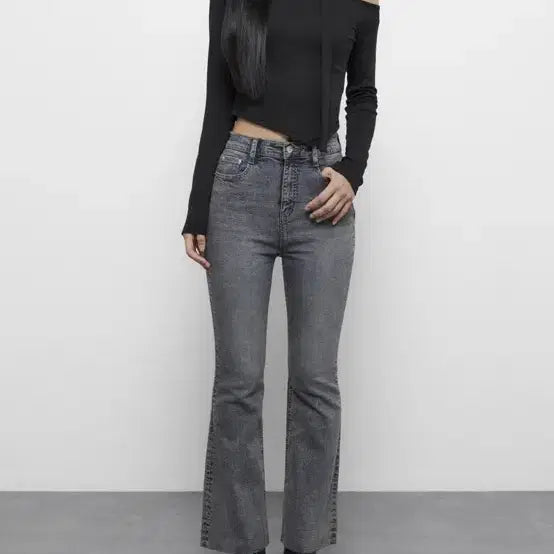 [BUNJANG] MIXXO Slim Bootcut Denim Pants / 미쏘 기모 슬림 부츠컷 데님 팬츠