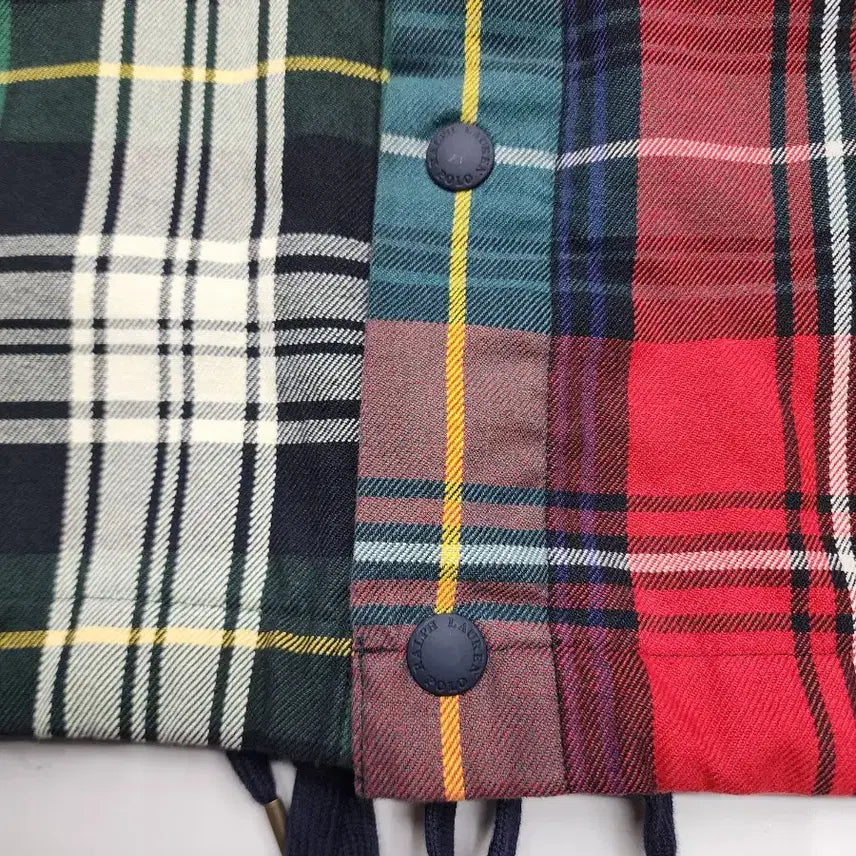 [BUNJANG] Polo Ralph Lauren Multi Check Hooded Shirt Jacket / 폴로 랄프로렌 멀티 체크 후드 셔츠 자켓 M95
