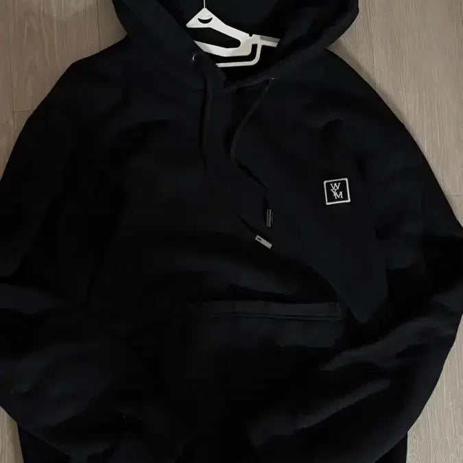 [BUNJANG] Wooyoungmi Logo Hoodie Black (Size 48) / 우영미 백로고 후드티 블랙48 황금 사이즈