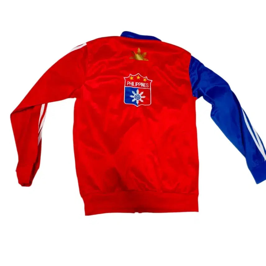[BUNJANG] Adidas Philippines National Team Blue Red Track Top Jersey / 아디다스 필리핀 국대 블루 레드 사선 배색 트랙탑 져지 (실측90-95)