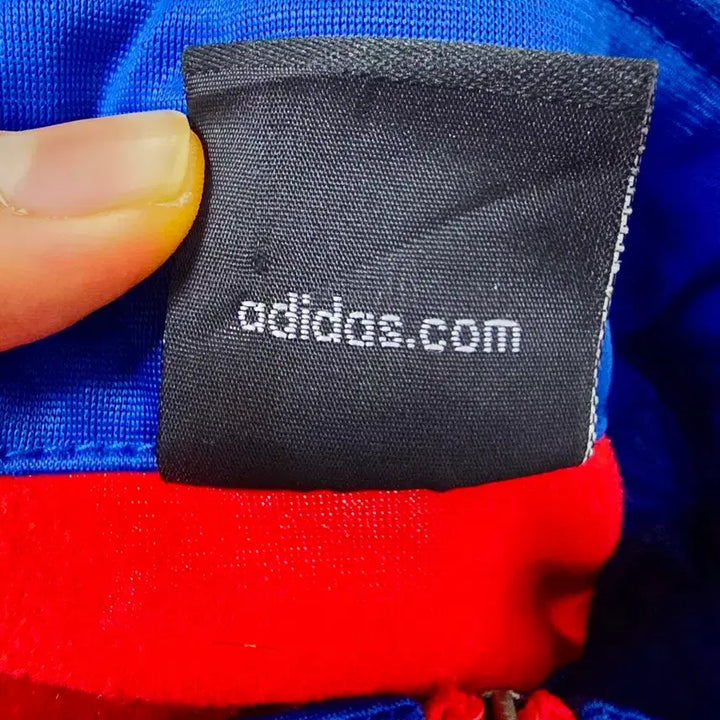[BUNJANG] Adidas Philippines National Team Blue Red Track Top Jersey / 아디다스 필리핀 국대 블루 레드 사선 배색 트랙탑 져지 (실측90-95)