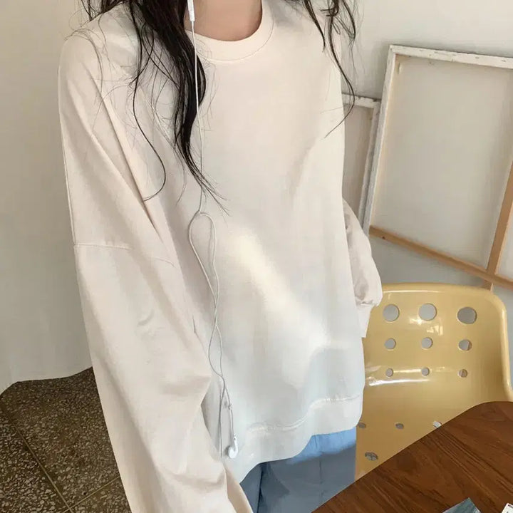 [SOLD OUT] 오버핏박시티셔츠(크림)