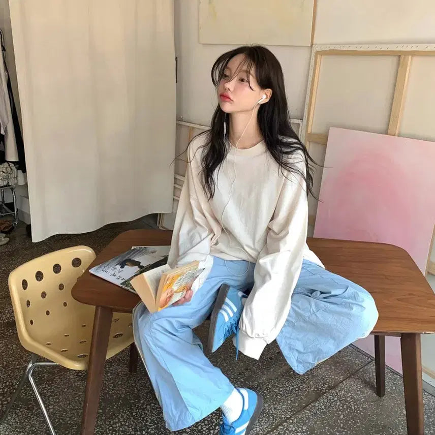 [SOLD OUT] 오버핏박시티셔츠(크림)