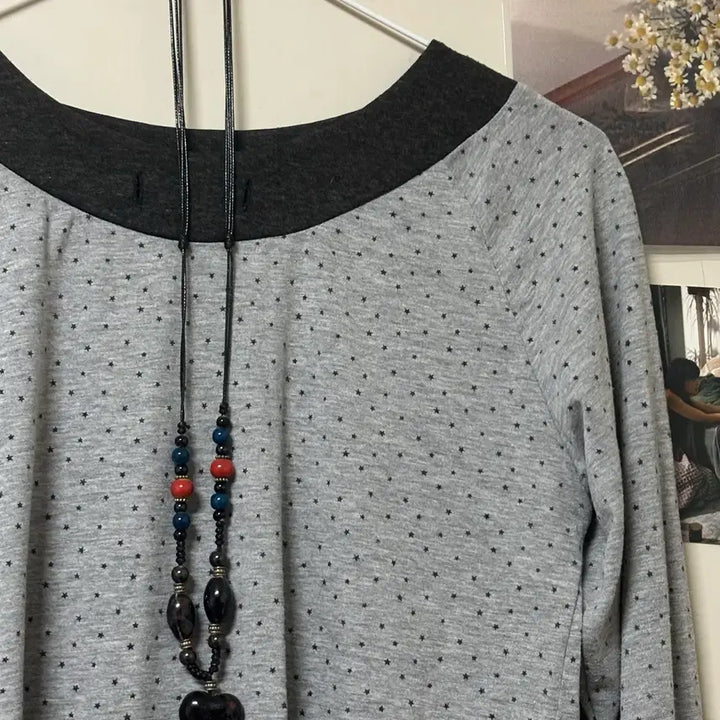 [BUNJANG] Vintage Mori Girl Dot Long Sleeve T-Shirt / 빈티지 모리걸 도트 긴팔 티셔츠