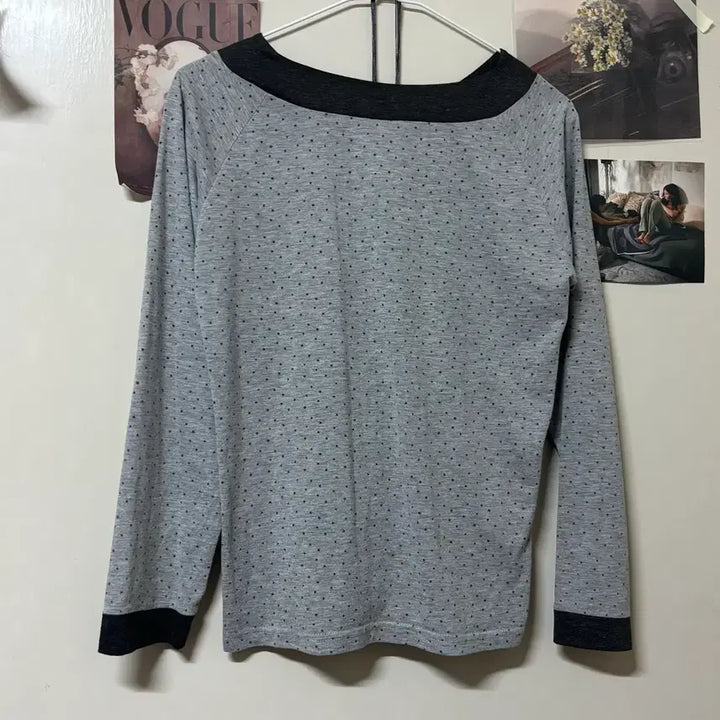 [BUNJANG] Vintage Mori Girl Dot Long Sleeve T-Shirt / 빈티지 모리걸 도트 긴팔 티셔츠