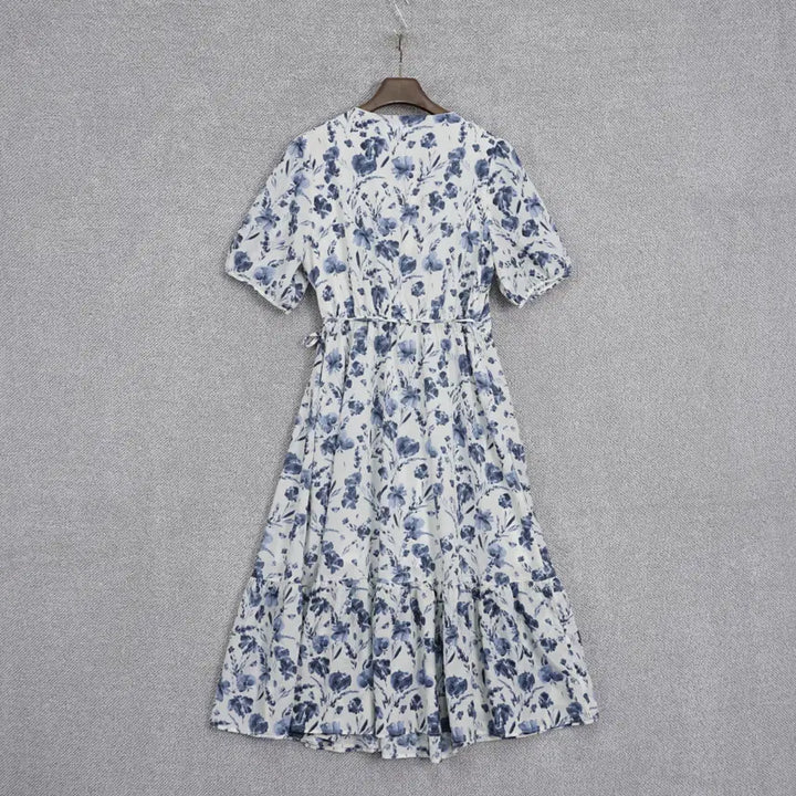 [BUNJANG] Liri&amp;co Cluding V-neck Flower Wrap Dress / [미사용] 리리앤코 클루딩 브이넥 플라워 랩 원피스 3size