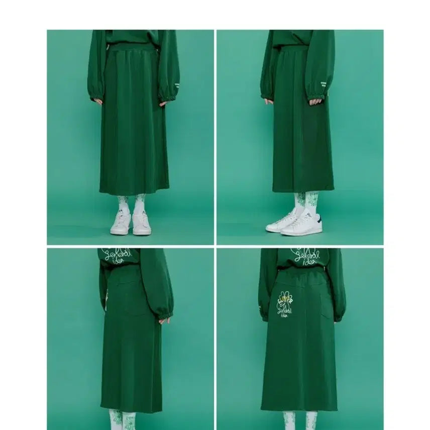 [SOLD OUT] 새상품) 제너럴아이디어 드로잉 클로버 롱 스커트 F