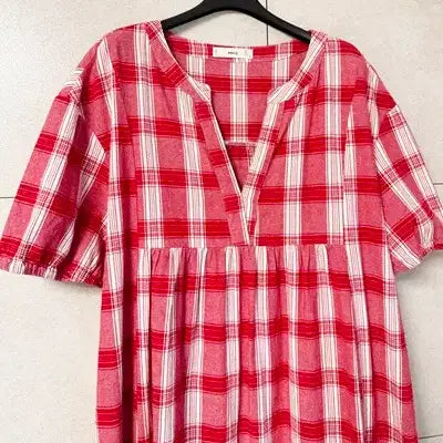 [SOLD OUT] 망고 린넨 깅엄원피스