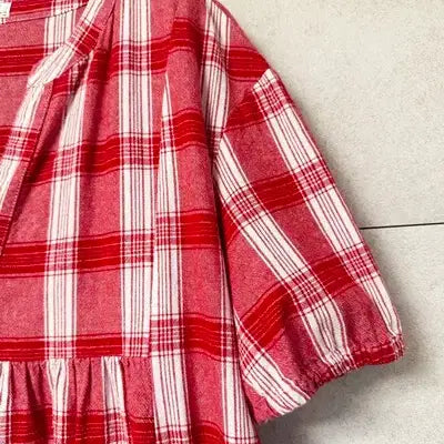 [SOLD OUT] 망고 린넨 깅엄원피스