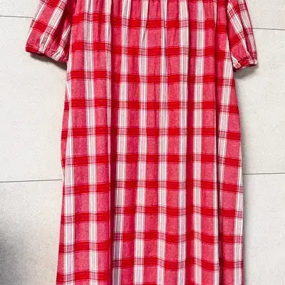 [SOLD OUT] 망고 린넨 깅엄원피스