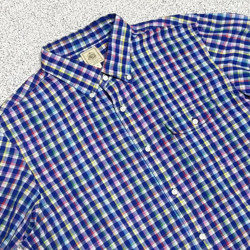 [BUNJANG] J.PRESS Madras Check Seersucker Shirt / XL)J.PRESS 제이 프레스 시어서커 마드라스 체크 셔츠