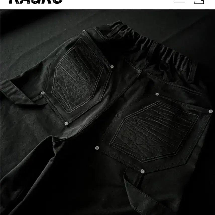 [BUNJANG] Kagru GRU-BRW-SEP BLACK Carpenter Pants / Kagru 카그루 GRU-BRW-SEP BLACK SIZE UP 카펜터