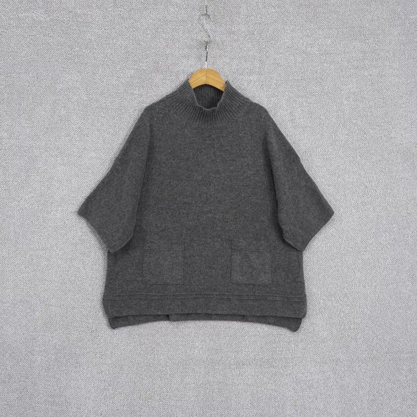 [BUNJANG] SJ WANI Son Jung Wan Air Wool Poncho Knit Top / SJ와니 손정완 2024 에어울 판초 니트 77-88size