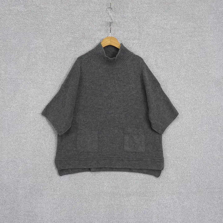 [BUNJANG] SJ WANI Son Jung Wan Air Wool Poncho Knit Top / SJ와니 손정완 2024 에어울 판초 니트 77-88size
