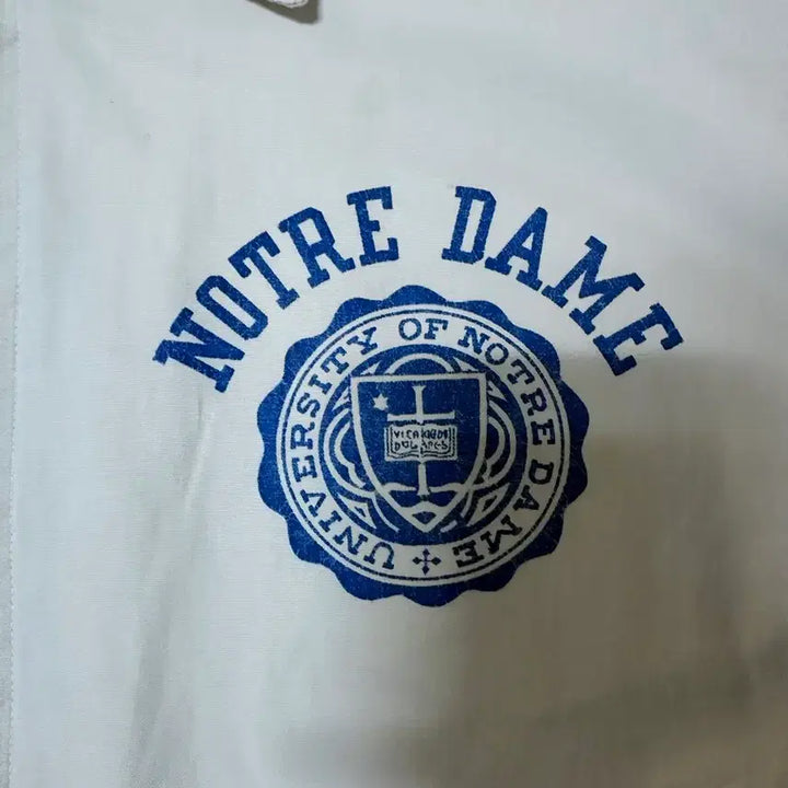 [BUNJANG] Champion Notre Dame University Vintage White Jacket / 빈티지 챔피온 노트르담 대학교 화이트 자켓