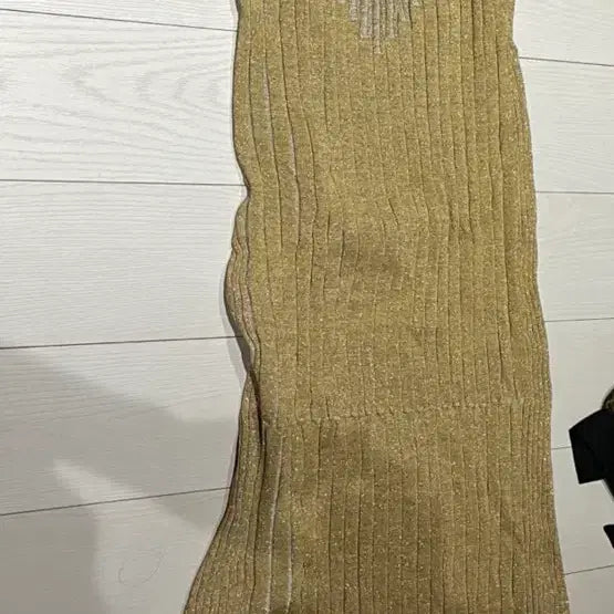 [BUNJANG] Time ST Gold Pearl Knit Mermaid Long Dress / 타임 ST 골드 펄 니트 롱원피스 / 55 / 슬림핏 머메이드 / 파티룩