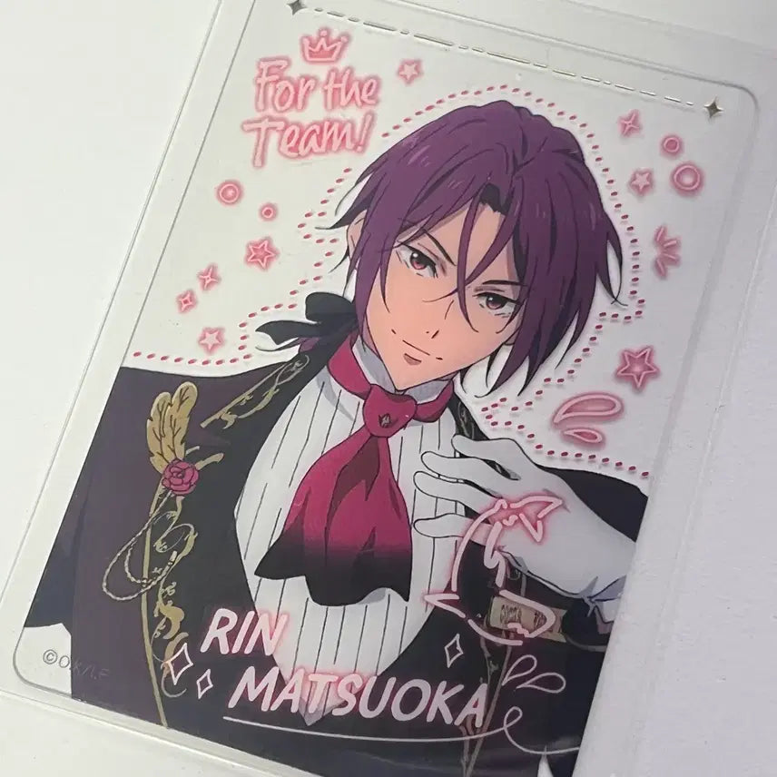 [BUNJANG] Free! Matsuoka Rin Clear Card / 프리 Free! 코코스 콜라보 마츠오카 린 클리어카드