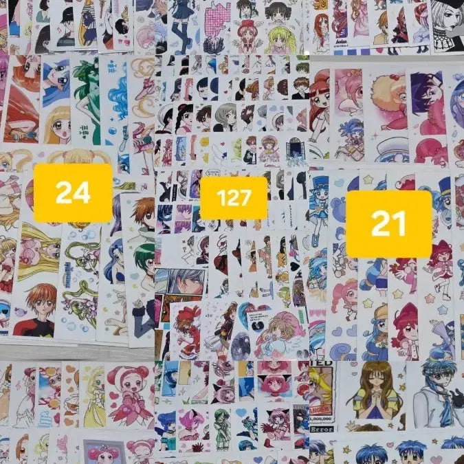 [BUNJANG] Anime Stickers Bundle Set / 애니인스 다꾸 스티커 인스띵 마법소녀 고전애니 약400장