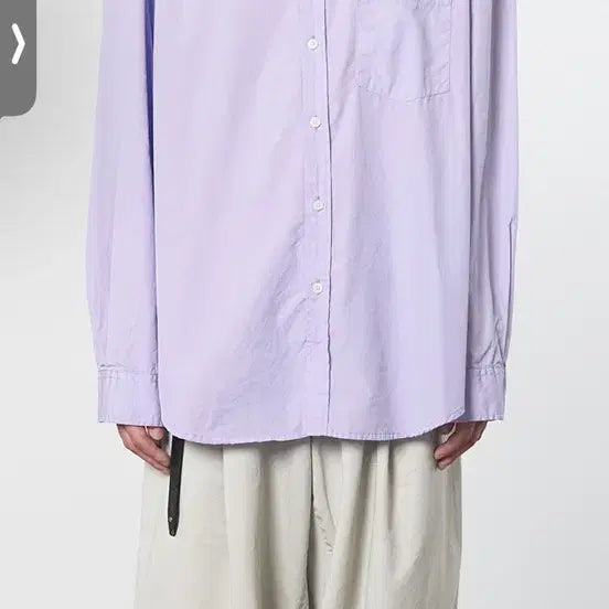 [BUNJANG] Yearsago Lavender Supima Cotton Shirt / 이얼즈어고 포이카 셔츠 라벤더 재팬 수피마 코튼 셔트