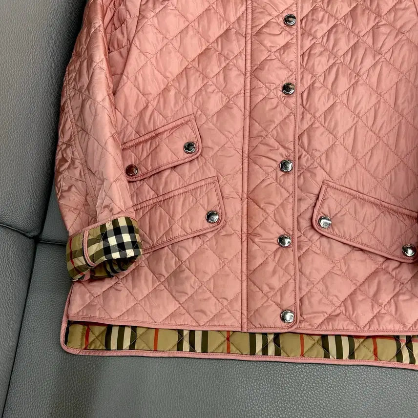 [BUNJANG] Burberry Kids Pink Quilted Coat Jacket (10 Years) / 버버리 키즈 핑크 퀼팅 코트자켓(10세)