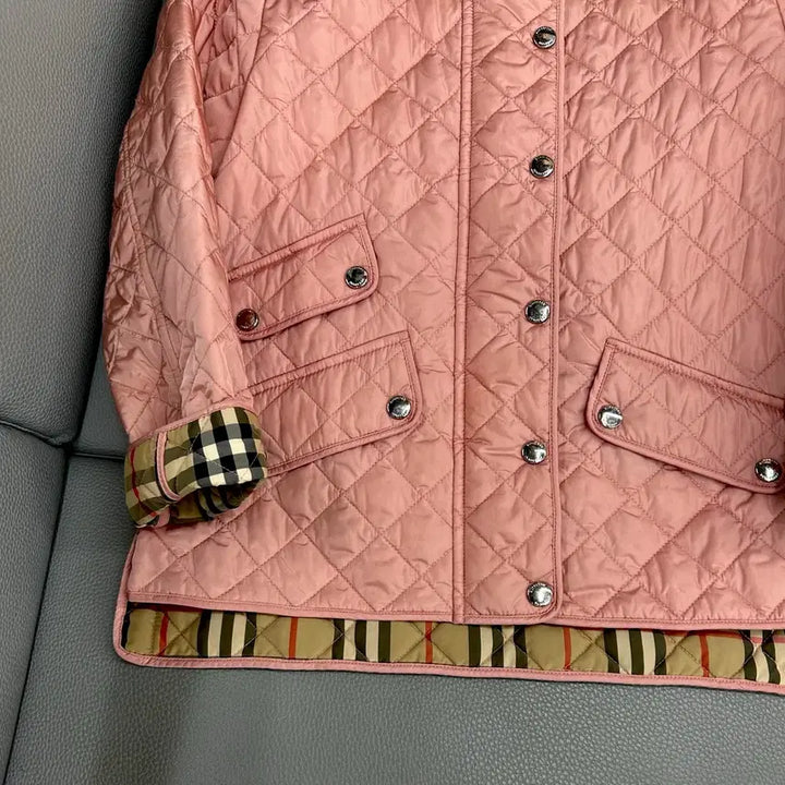 [BUNJANG] Burberry Kids Pink Quilted Coat Jacket (10 Years) / 버버리 키즈 핑크 퀼팅 코트자켓(10세)