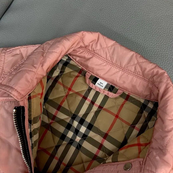 [BUNJANG] Burberry Kids Pink Quilted Coat Jacket (10 Years) / 버버리 키즈 핑크 퀼팅 코트자켓(10세)