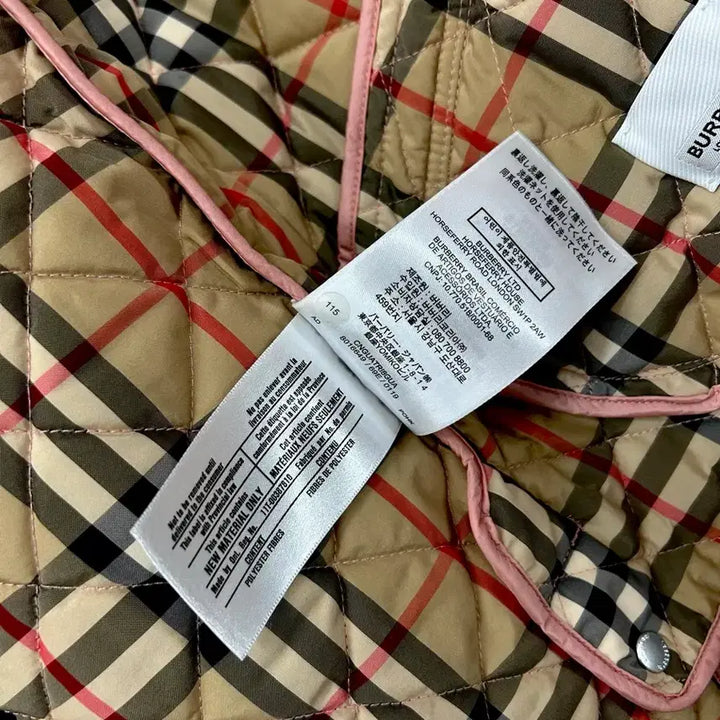 [BUNJANG] Burberry Kids Pink Quilted Coat Jacket (10 Years) / 버버리 키즈 핑크 퀼팅 코트자켓(10세)