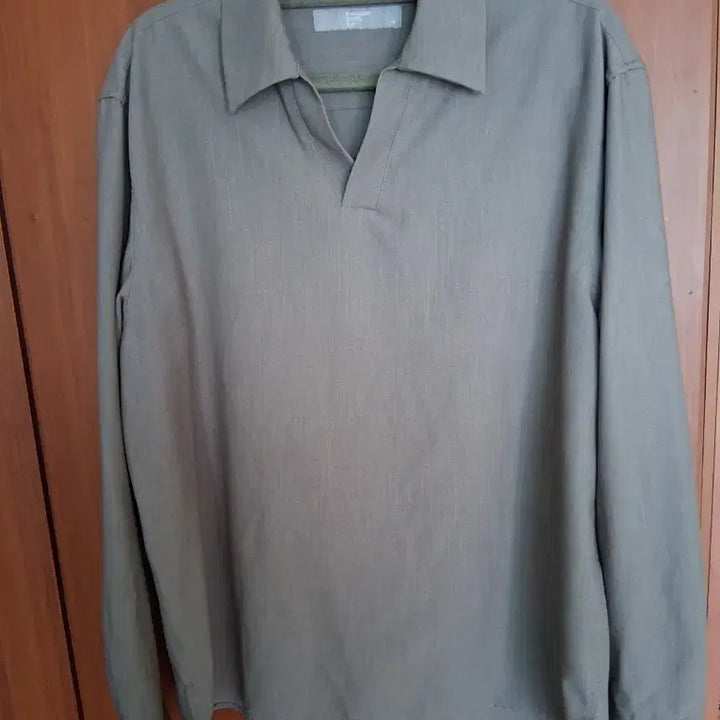 [BUNJANG] 8 Seconds Collar Long-Sleeve Shirt (Gray, Size M) / 에잇세컨즈 카라넥 긴팔 셔츠 95 (M)
