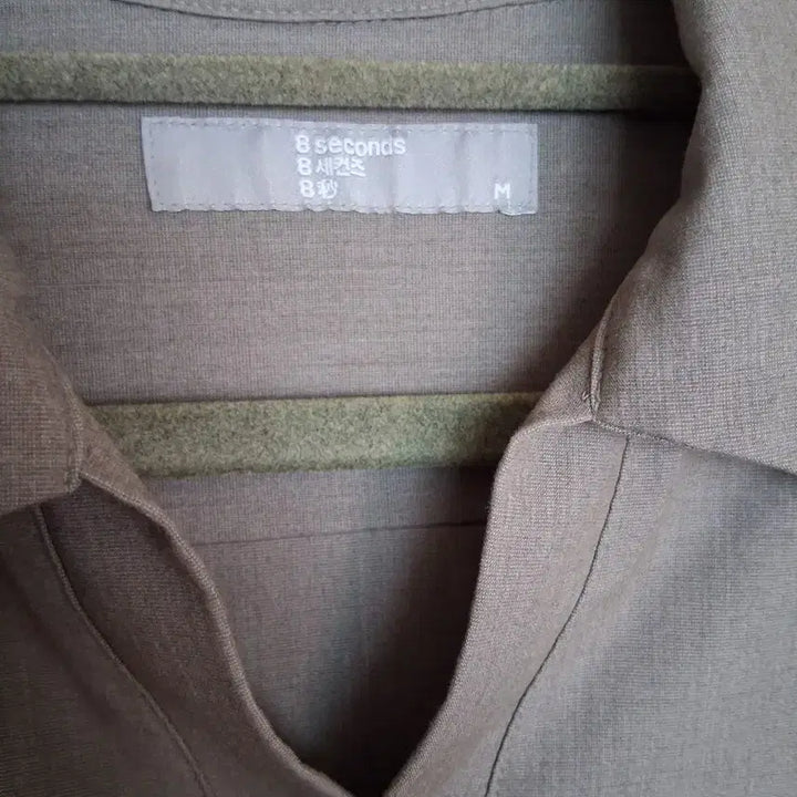 [BUNJANG] 8 Seconds Collar Long-Sleeve Shirt (Gray, Size M) / 에잇세컨즈 카라넥 긴팔 셔츠 95 (M)