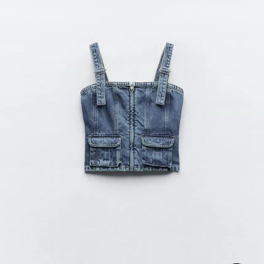 [SOLD OUT] 자라 데님 크롭탑