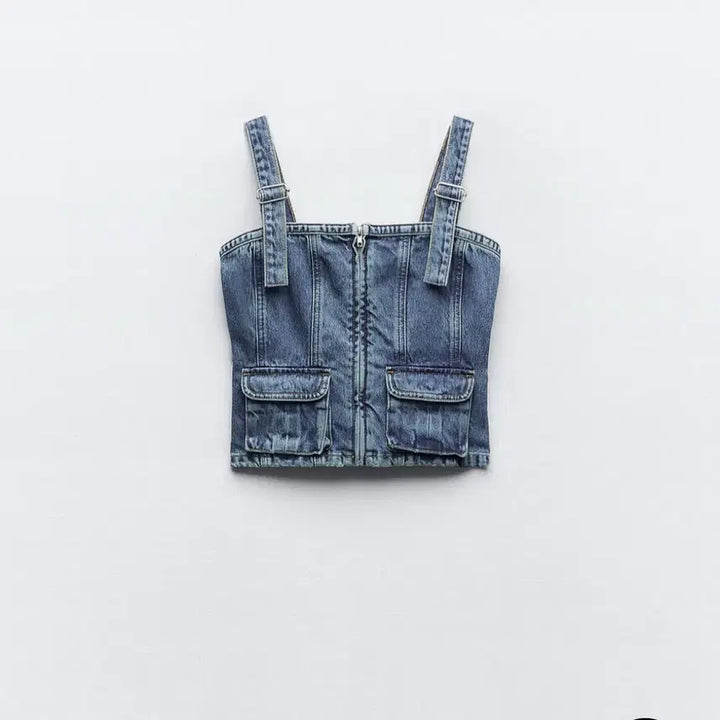 [SOLD OUT] 자라 데님 크롭탑