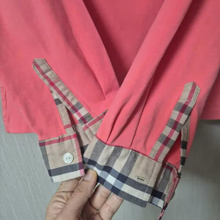 [BUNJANG] Burberry Checkered Long Sleeve Polo Shirt / (정품) 버버리 체크 카라티 긴팔 티셔츠 라지 66